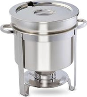 Stainless Steel Marmite Soup Chafer 11qt Round W/ Cover & Fram by Winco – Medium, 11.0 quarts, Stainless Steel