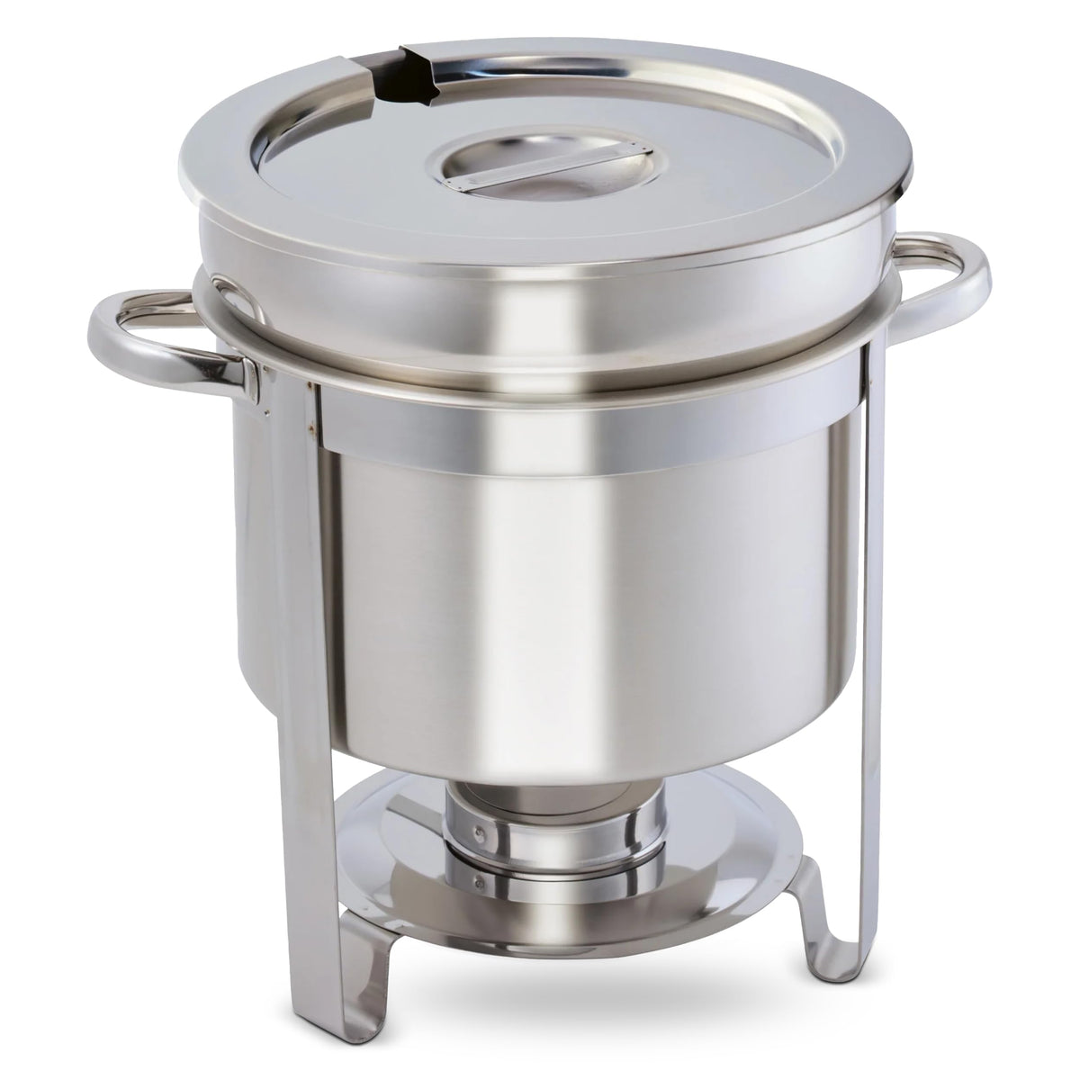 Stainless Steel Marmite Soup Chafer 11qt Round W/ Cover & Fram by Winco – Medium, 11.0 quarts, Stainless Steel