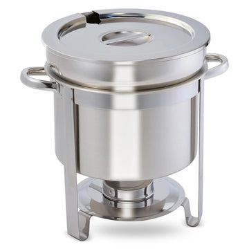 Stainless Steel Marmite Soup Chafer 11qt Round W/ Cover & Fram by Winco – Medium, 11.0 quarts, Stainless Steel
