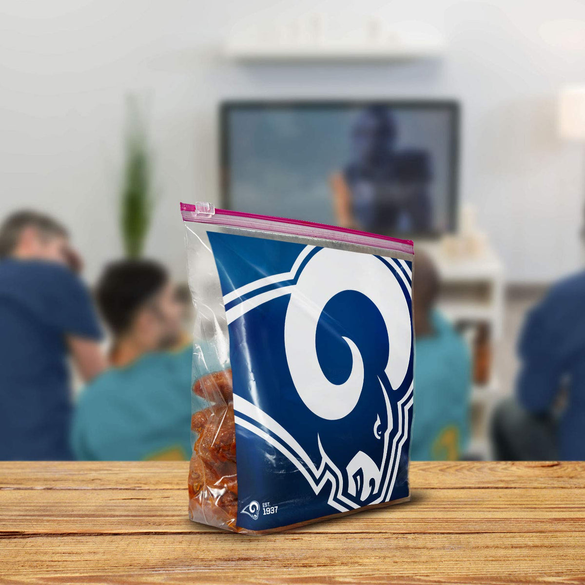 Ziploc Los Angeles Rams / 20 Count (Pack of 1) / 1.0 gallons Food Storage Bags