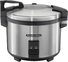 Proctor Silex Commercial 37560R Rice Cooker/Warmer, 60 Cups Cooked Rice Capacity, Nonstick Inner Pot, Hinged Lid, Stainless Steel Housing, Conforms to NSF