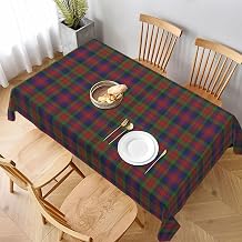 Clan Tennant Tartan Rectangle Tablecloth 60x90 in