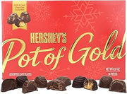 HERSHEY'S Christmas Pot of Gold Assorted Milk and Dark Chocolate Truffles Box, Candy Gift Set, 24 Total Pieces, 8.57 Ounces