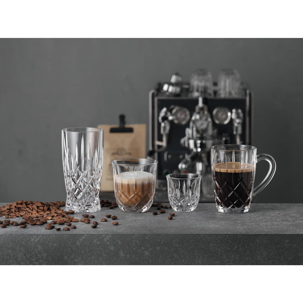 Spiegelau Noblesse Barista 2-Piece Latte Macchiato Glasses Crystal Glass Set 350 ml by Nachtmann – 14.6 cm x 7.5 cm, 350 milliliters, Crystal glass, Transparent, Pack of 2