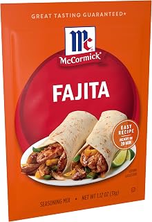 McCormick Seasoning Mix, For Restaurant-Style Fajitas at Home. Can be use with: Chicken, Steak, Shrimp, Vegetables, 1.12 oz
