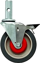 Magliner 131020B 5" x 1-1/4" Polyurethane Replacement Swivel Caster with Brake for Gemini Convertible Hand Trucks, 5" Diameter, 1-1/4" Wide, Black, Red, Silver, Brown