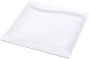 7" Square Plate by Yanco – Large, Porcelain, Bone White, Pack of 36, Model SW-107