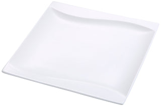 7" Square Plate by Yanco – Large, Porcelain, Bone White, Pack of 36, Model SW-107