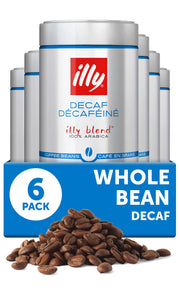 illy Decaf Medium Roast / 8.8 Ounce (Pack of 6) / Silver Roasted Coffee Beans