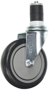 Workable Stem Caster Set for 1-5/8-Inch or 1.5-Inch Tubing by Winco – Medium, Plastic, Black, Model CT-1