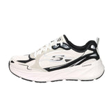 Women's Lace-Up Leather and Synthetic Shoes in White Combination by Skechers – 11, White Combi, Model 150493 NTBK