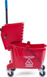 26 Qt Mop Bucket with Side Wringer by Carlisle FoodService Products – 26 Quart, Polypropylene, Red, Model 3690805