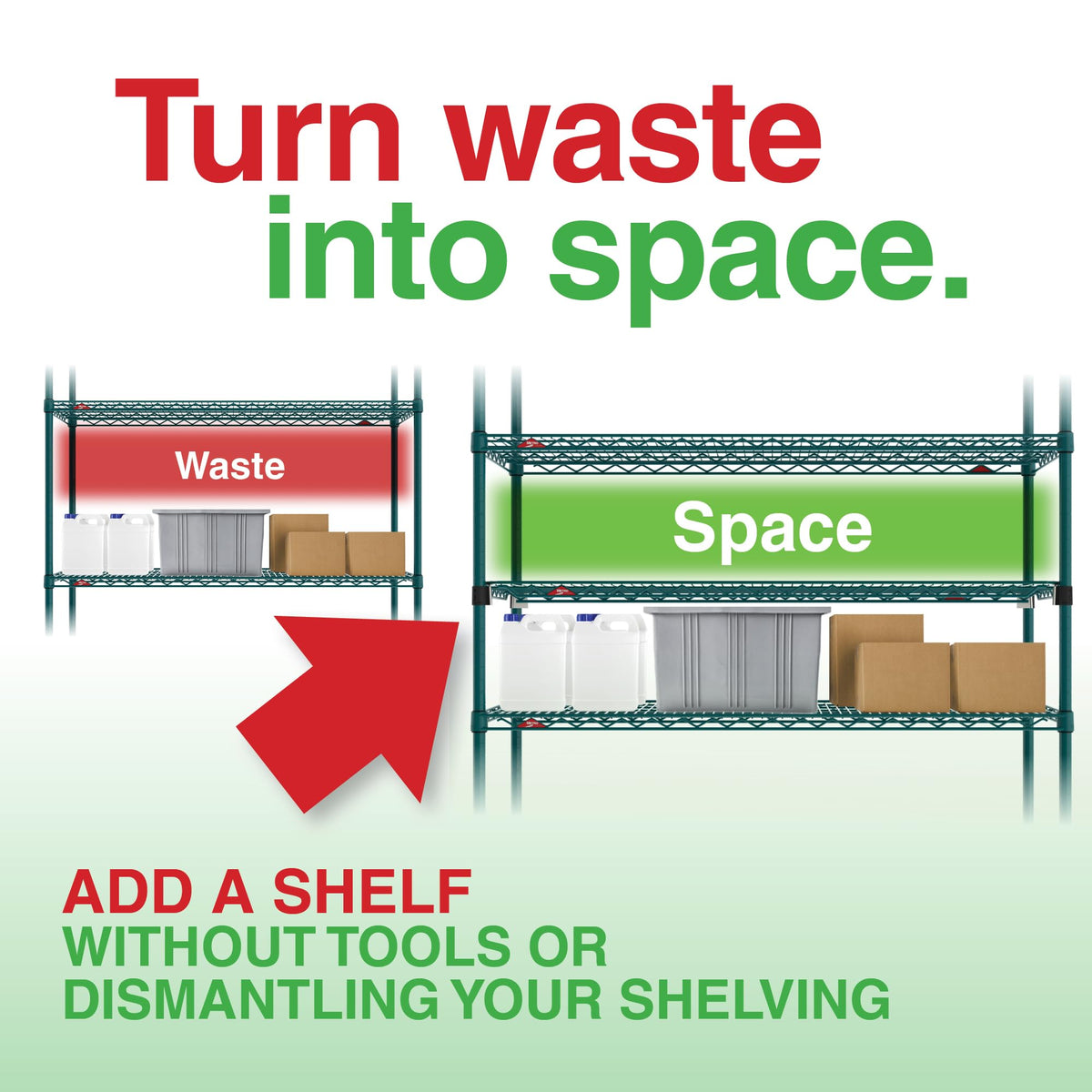 Super Erecta 5-Shelf Metroseal Wire Shelving Bundle - Includes 4-Tier Green Epoxy with Microban Shelving Unit and 1 EZ-ADD Shelf - 24" W x 48" L x 74.5" H - for Restaurants – 24"
