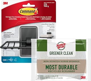 Scotch-Brite Greener Clean Sponge & Command Storage Bundle