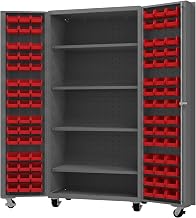 Durham Mobile Cabinet, 96 Bins, 4 Shelves