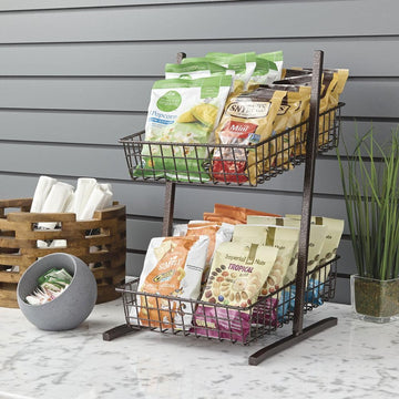 Countertop Merchandising Stand by HUBERT – Wire, Espresso, Model WCH0276