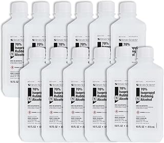 Henry Schein 70% Isopropyl Rubbing Alcohol, First Aid Antiseptic, 12 Ct