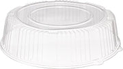 CaterLine Plastic Round Catering Tray Dome Lid, 16-Inch, Clear (25-Count)