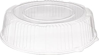 CaterLine Plastic Round Catering Tray Dome Lid, 16-Inch, Clear (25-Count)