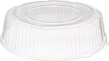 CaterLine Plastic Round Catering Tray Dome Lid, 16-Inch, Clear (25-Count)