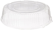 CaterLine Plastic Round Catering Tray Dome Lid by WNA – 16", PET # 1, Clear, Pack of 25, Model A16PETDMHI