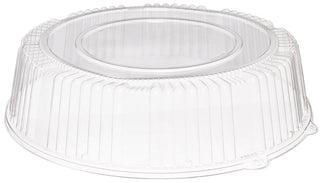 CaterLine Plastic Round Catering Tray Dome Lid by WNA – 16", PET # 1, Clear, Pack of 25, Model A16PETDMHI