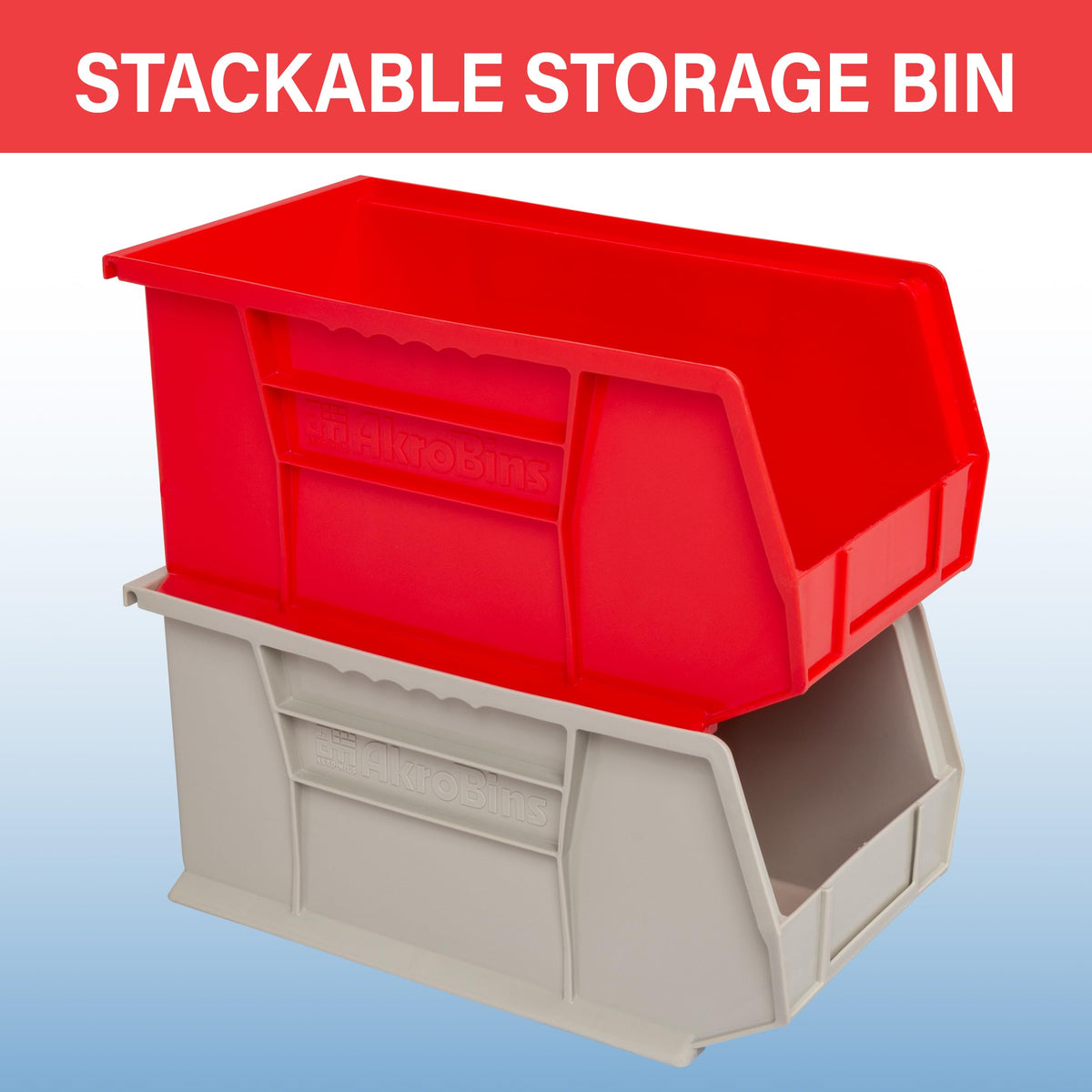 30240 AkroBins Plastic Storage Bins by Akro-Mils – 15-Inch x 8-Inch x 7-Inch, 12-Pack, 60.0 pounds, Plastic, Red, Pack of 12