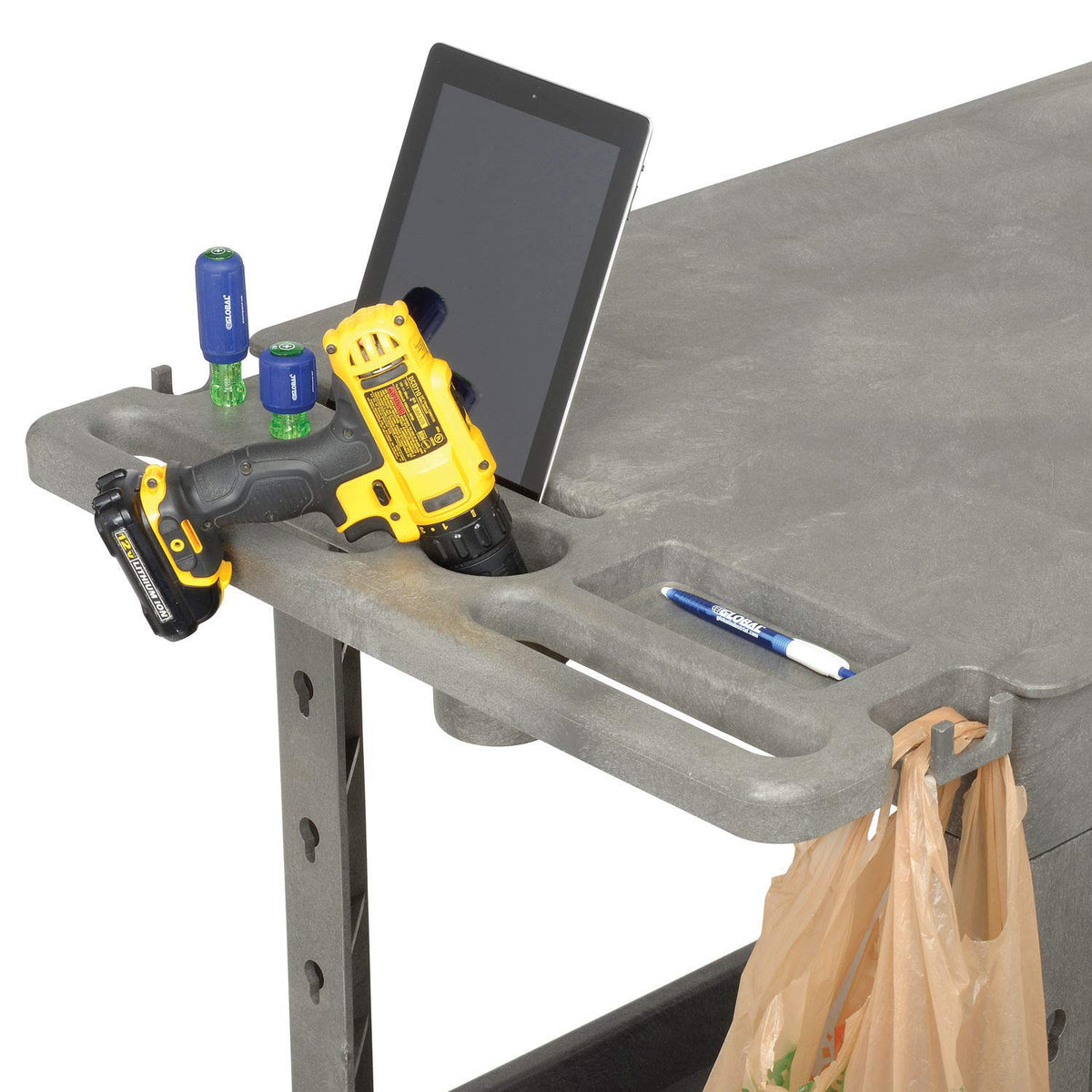 Global Industrial Gray / 45"L x 25.5"W x 32.5"H / Industrial Utility Carts