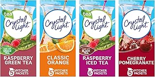 Crystal Light Classic Orange, Cherry Pomegranate, Raspberry Green Tea, Raspberry Iced Tea Variety Pack Drink Mix (Variety Pack)