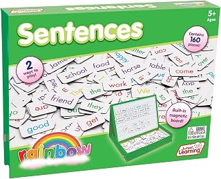 Junior Learning Rainbow Sentences, 160 Pieces, Cardboard, Magnetic