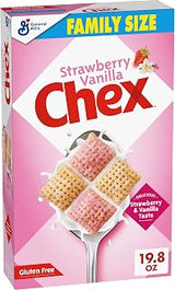 Strawberry Vanilla Chex Cereal, Gluten Free, Family Size, 19.8 oz | 13g Whole Grain per Serving, Good Source of 12 Vitamins & Minerals, No High Fructose Corn Syrup, 19.8 oz
