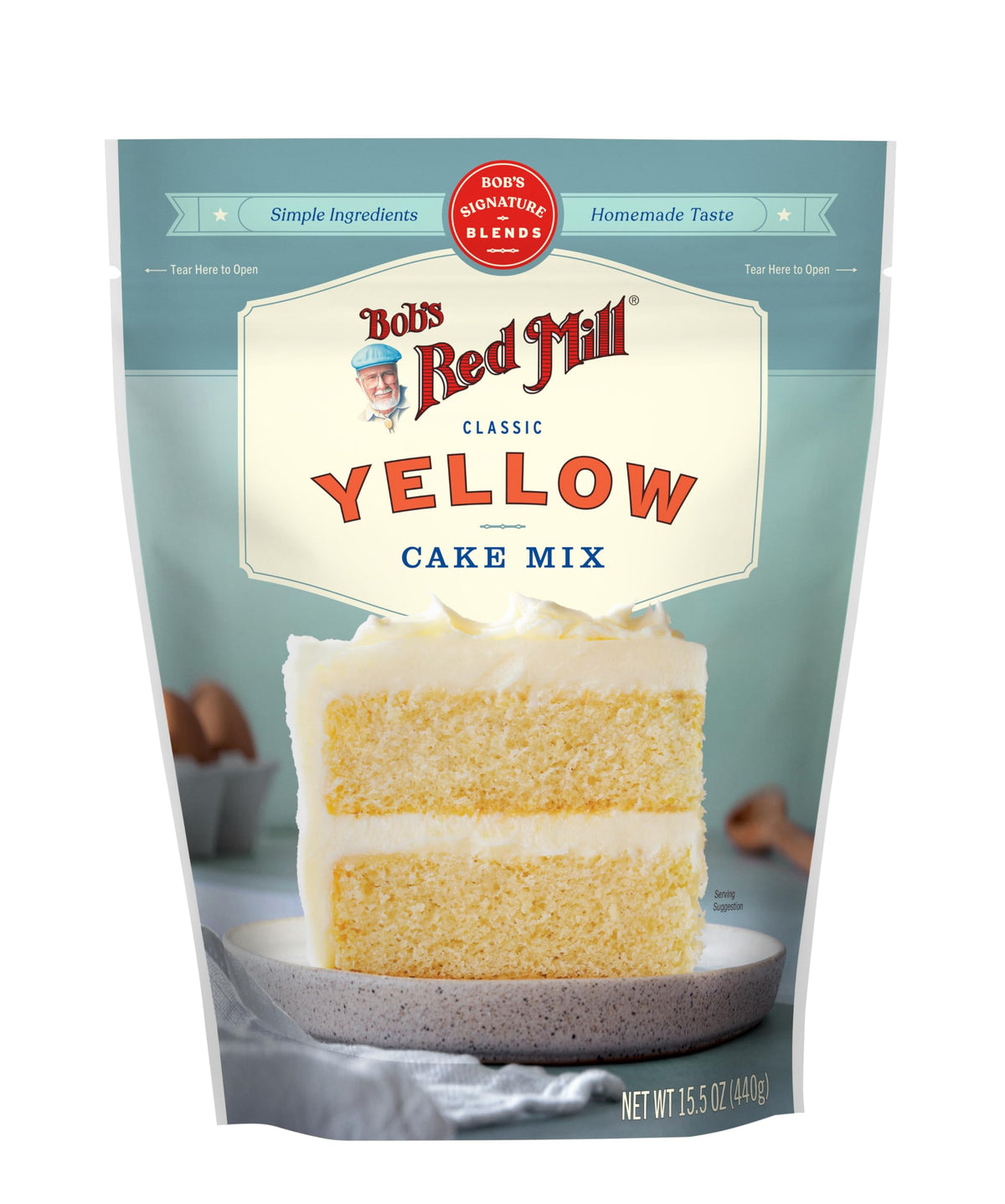 Classic Yellow Cake Mix by Bob's Red Mill – 15.5 Ounce (Pack of 4), Pack of 4, Model P110848