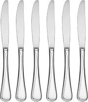 Oneida Flight Dinner Knives Silverware Set for 6, Flatware (Pack of 6)