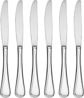 Oneida Flight Dinner Knives Silverware Set for 6, Flatware (Pack of 6)