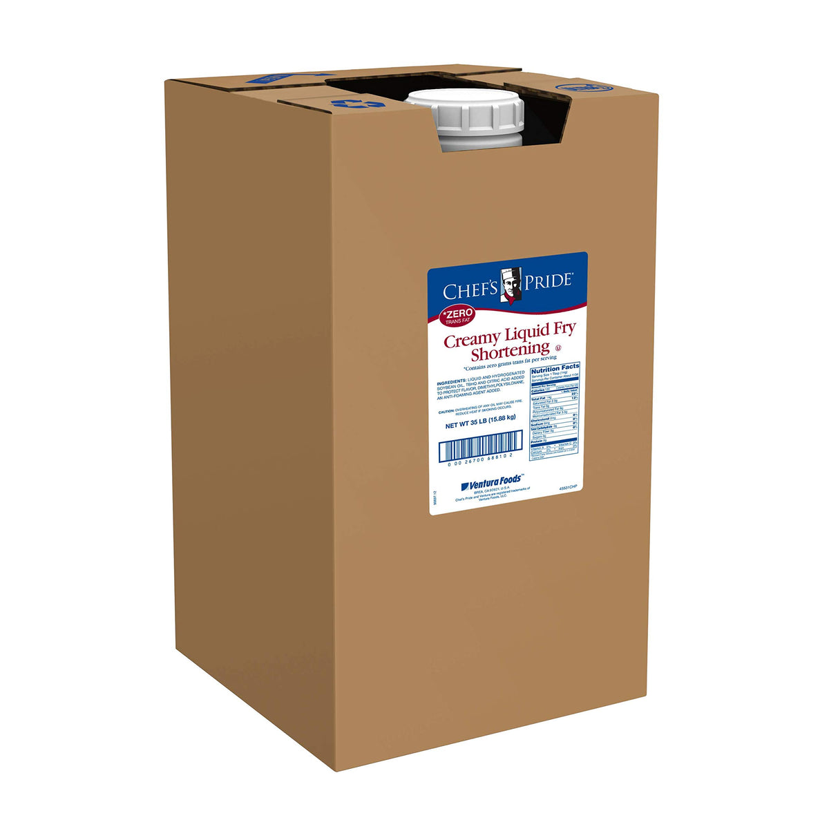 ZTF Creamy Liquid Fry Shortening by Ventura Foods – 35 pounds