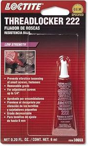 Loctite 38653-12PK Purple Low Strength Threadlocker 222-6 ml Tube, (Pack of 12)