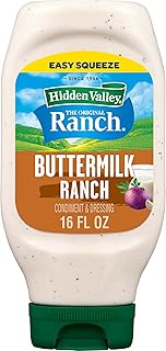 Hidden Valley Buttermilk Ranch Condiment and Dressing, Easy Squeeze Bottle, 16 Fl Oz (Package May Vary)
