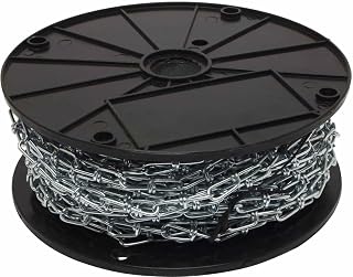 Forney 70421 Double Loop Chain, 3 mm by 100 Feet - Durable and Versatile All-Purpose Chain for Home and Industrial Use