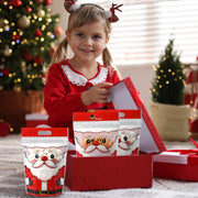 Epakh Christmas Zipper Bags, Resealable Treat Bags with Handles, Santa Claus, Pack of 100