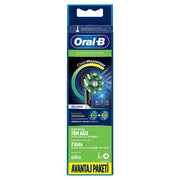 Replacement Toothbrush Head Cross Action Black by Oral-B – 4 Count (Pack of 1), Nylon, Black Colour, Model 4210201355724