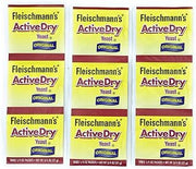 Fleischmann's Yeast, Active, Dry, 0.75-Ounce Packet (Pack of 9)