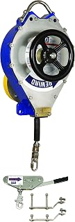 3M DBI-SALA Rollgliss Descender 3303016 Automatic Descent Device, 200', High Speed, For Sloped App., Stainless Cable, Manual Retract, Suspension Bars, Braking Trolley, Blue/Yellow