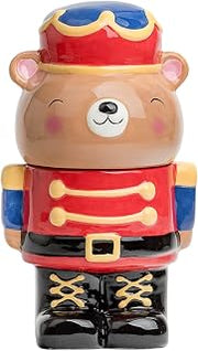 10 Strawberry Street Teddy Nutcracker Canister