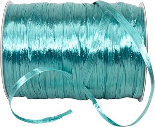 Reliant Ribbon 25769-916-01C Raffia Prime - Pearl Ribbon, 1/4 Inch X 100 Yards, Teal