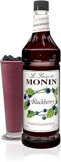 Monin Blackberry Syrup for Drinks - Gluten Free - 1 liter / 33.8 fl oz