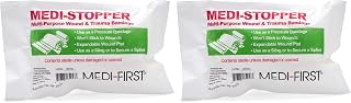 Medique Products 64101 Blood Stopper Compress, 5-Inch X 9-Inch, 2-Pack, White