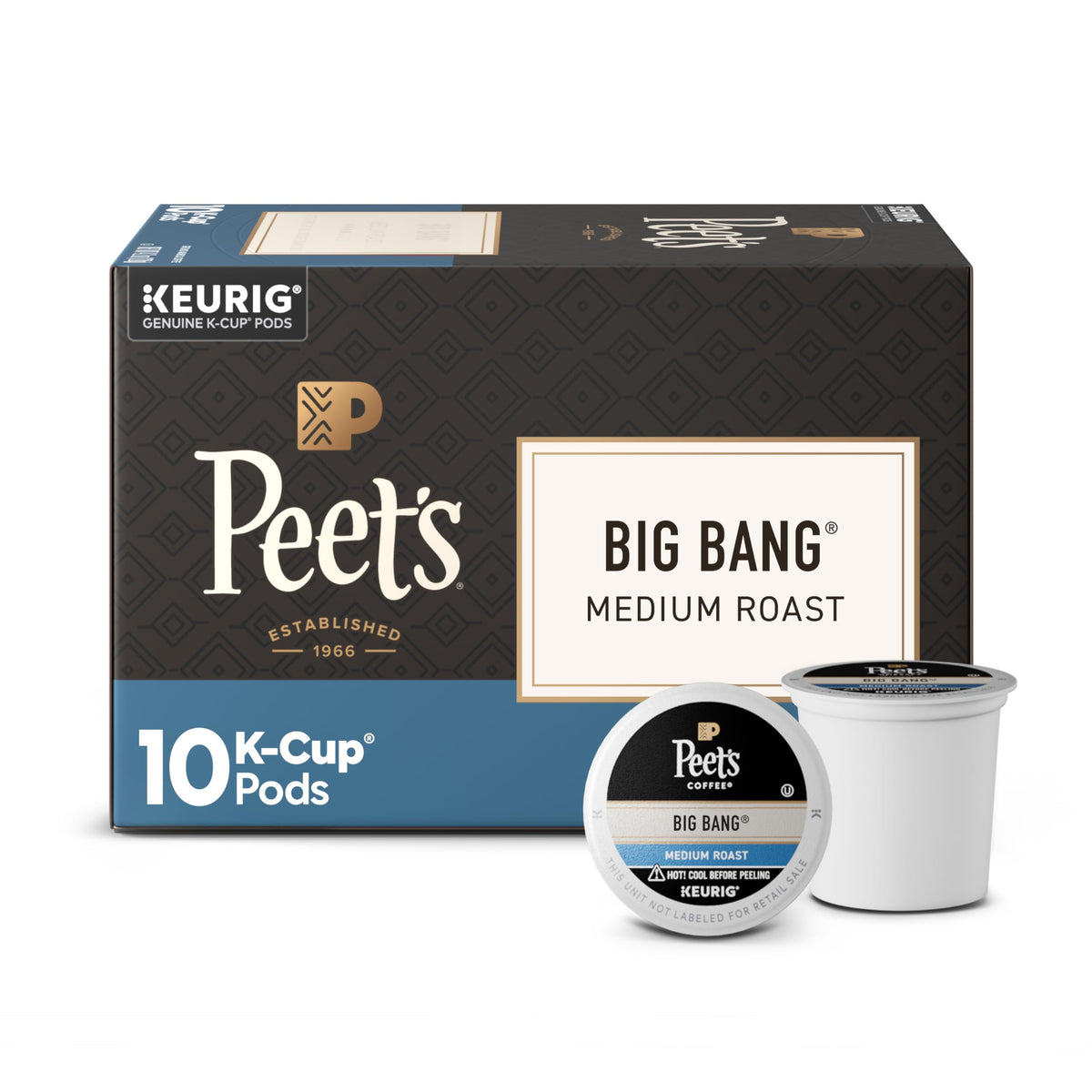 Coffee Pods by Peet's Coffee – 10 Count (Pack of 1), Big Bang, Model 0785357024632