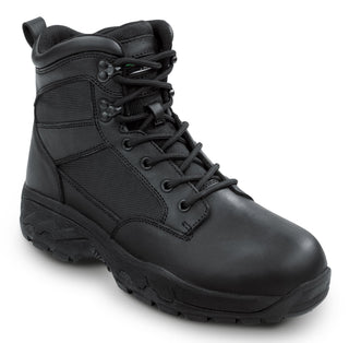 Mens 6 Black MaxTRAX Soft Toe Side-Zip Boot 11.0 M by SR Max – 11, Leather, Black, Model Jasper