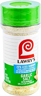 Lawry's 25% Less Sodium Garlic Salt with Parsley, 5.62 oz (Pack of 6)