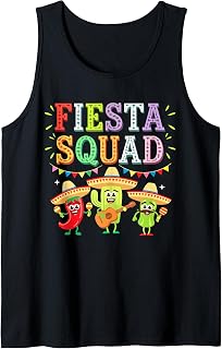 Fiesta Squad Shirt Mexican Men Women Kids Cinco De Mayo Tank Top